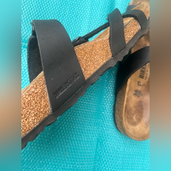 ✨🥳Birkenstock Mayari Birko-Flor Black Adjustable Straps and Cork Footbed Sandals - Picture 9 of 11